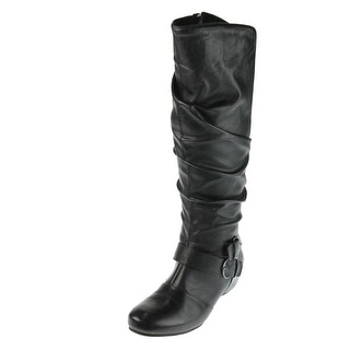 Baretraps Womens Striking Faux Leather Slouchy Riding Boots - 6 medium (b,m)