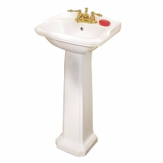 Small White Cloakroom Pedestal Sink Space Saver Grade A Vitreous China Renovator's Supply