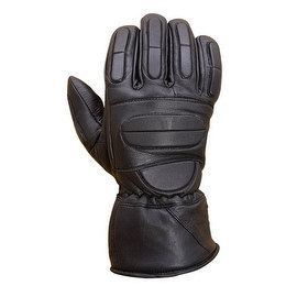 Premium Leather Motorcycle Biker Riding/Cruising Winter Gloves Black G11