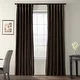 Faux Silk Taffeta Solid Blackout Single Curtain Panel - Thumbnail 4