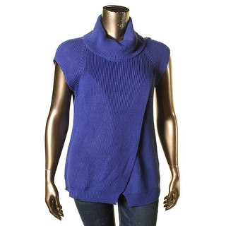 One A Womens Knit Asymmetric Pullover Sweater