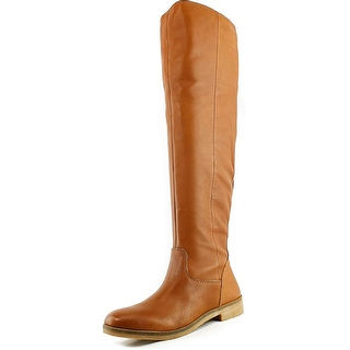 Lucky Brand Generall Women Round Toe Leather Tan Over the Knee Boot