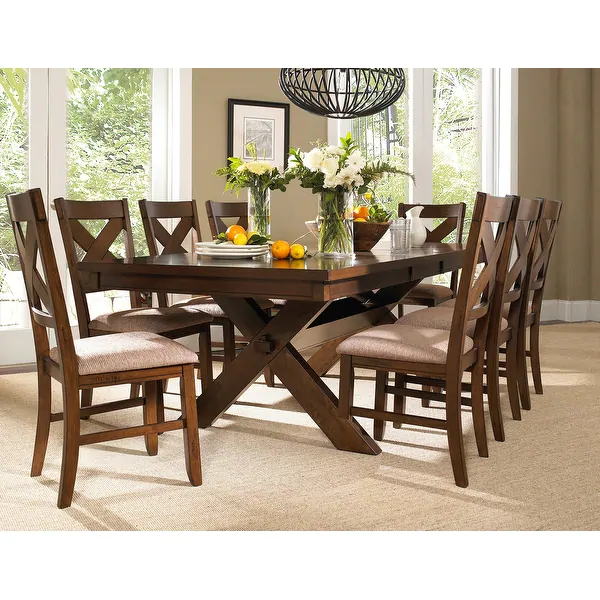 9-piece Solid Wood Dining Set with Butterfly Leaf. Opens flyout.