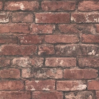 Brewster 2604-21258 Oxford 56 Sq. Ft. Exposed Brick Imitating Non-Woven Wallpape