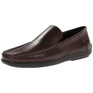 Kenneth Cole Mens Shell Out Leather Square Toe Loafers