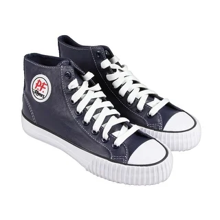 PF Flyers Center Hi Mens Blue Leather High Top Lace Up Sneakers Shoes