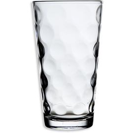 Palais Glassware Cercle Collection; High Quality Clear Glass Set with Circle Design (Set of 6 - 17 OZ Highballs, Clear)