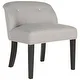 Safavieh Bell Grey/ Taupe Cotton Blend Vanity Chair - 24.4" x 24.4" x 27.2" - Thumbnail 3