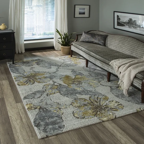 Momeni Luxe Polyester Blend Floral Area Rug. Opens flyout.