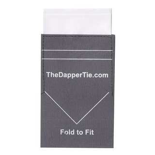 TheDapperTie - Men's Solid Flat Double Toned Pre Folded Pocket Square on Card - regular