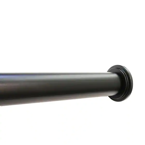 slide 2 of 46, 1-inch Adjustable Tension-mounted Shower or Window Curtain Rod 24"-42" - Matte Black