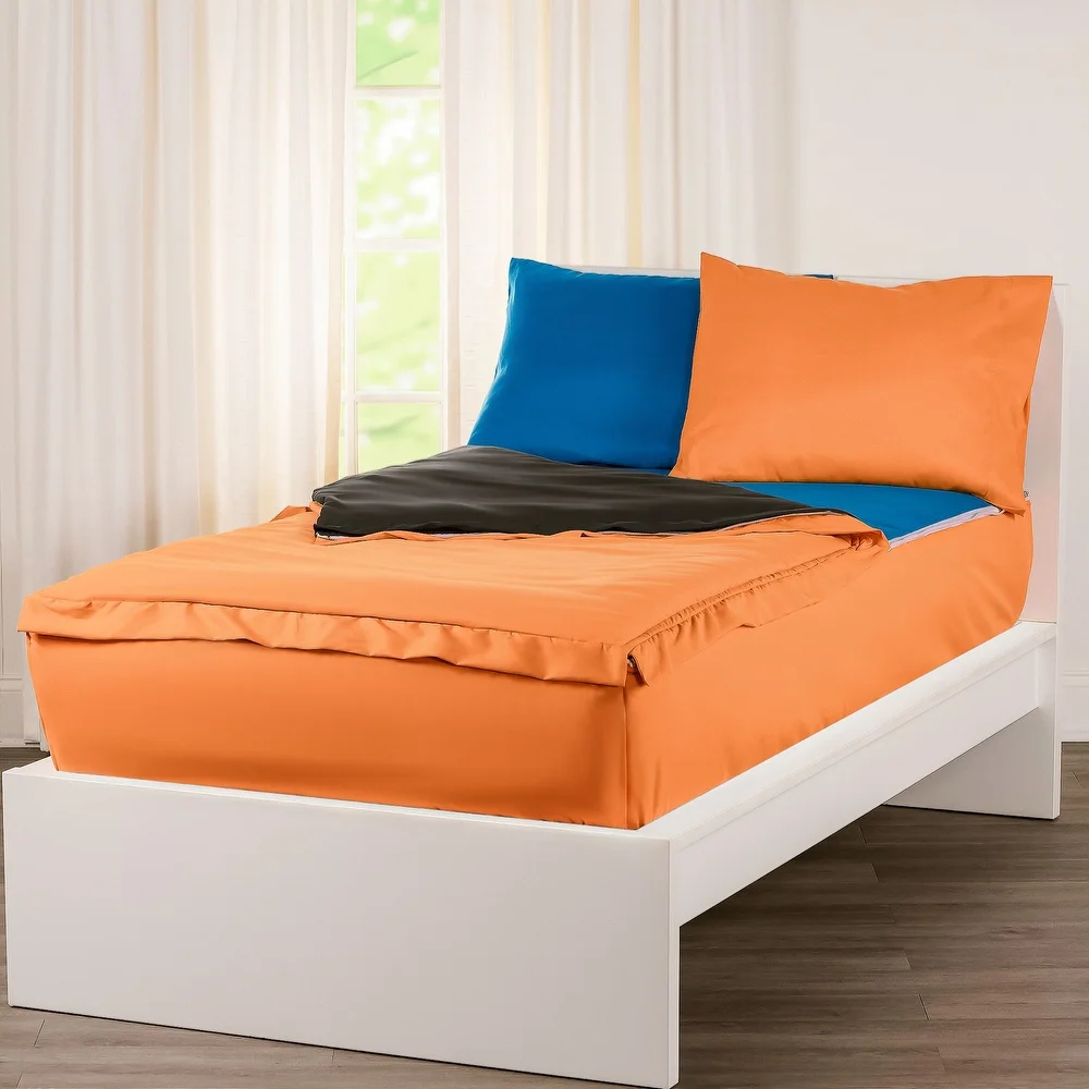 Siscovers Orange Bunkie Deluxe Zipper Bedding Set