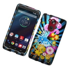Insten Colorful Fireworks Hard Snap-on Rubberized Matte Case Cover For Motorola Droid Turbo