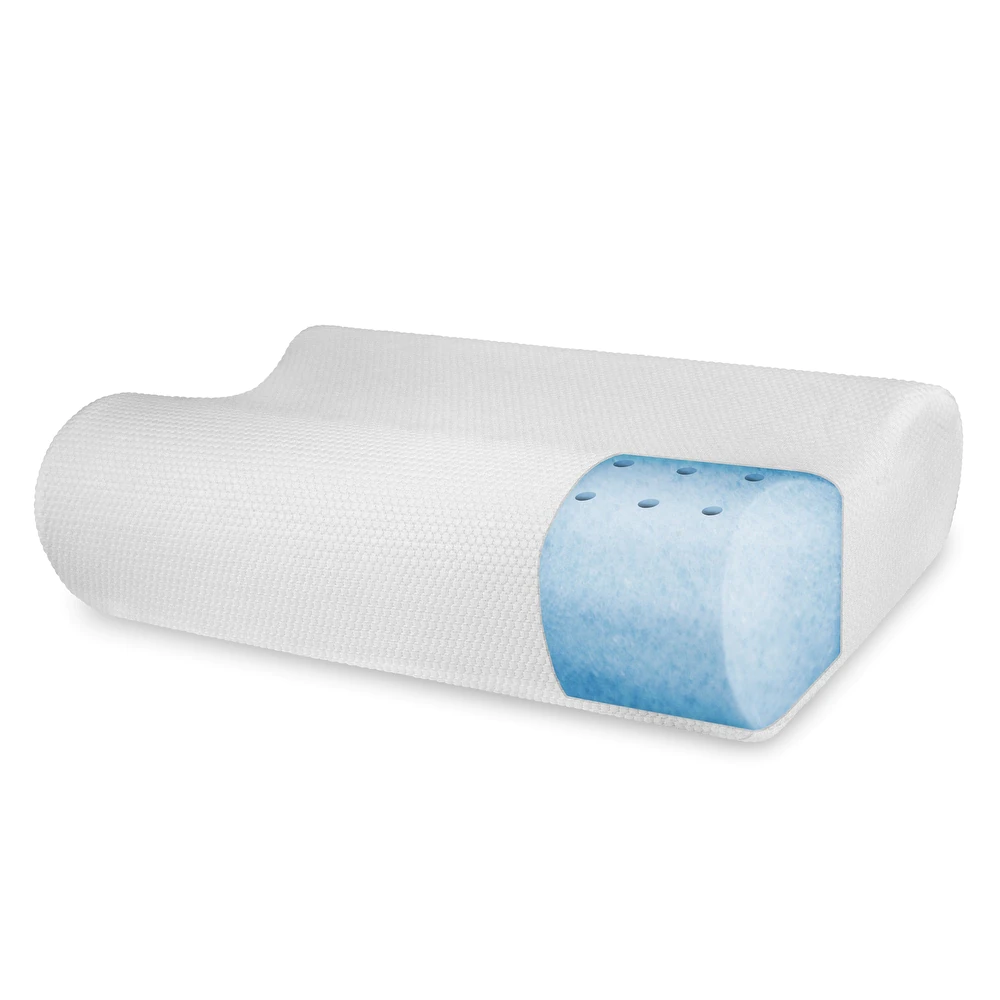 Classic Contour Memory Foam Bed Pillow - White