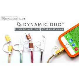 2 in 1 Charger Cable for iPhone and Android Phones