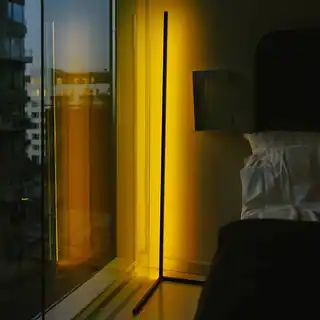 55" RGB Metal Corner Lamp Minimalist LED Floor Lamp