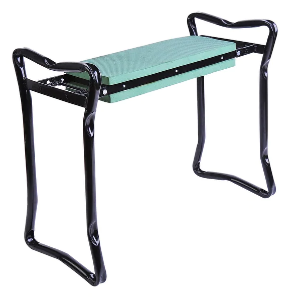 Outsunny Folding Garden Kneeler Bench with Padded Knee Protection and Spring-Loaded Handles
