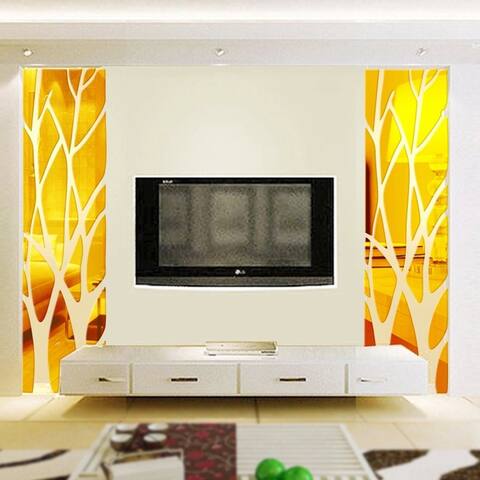 Tree-shaped Mirror Wall Sticker, Removable Acrylic Wall Decal