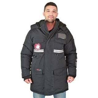 Canada Weather Gear Men's Faux Goose Down Expedition Long Parka Jacket Coat