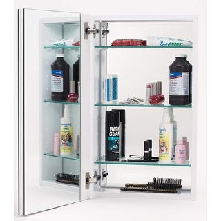 Alno MC11244 1000 Series 15" x 25" Single Door Recessed Medicine Cabinet with Wh