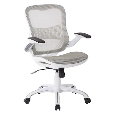 Riley Office Chair with White Mesh Seat and Back