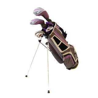 New Tommy Armour Girls' Hot Scot 8pc Complete Junior Golf Set + Stand Bag RH - purple / white / gray