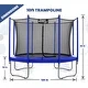 Machrus Upper Bounce 10 FT Round Outdoor Trampoline Set with Safety Net Enclosure System - Thumbnail 1