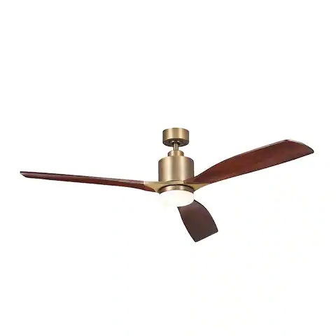 Kichler Lighting Ridley II 60 inch Integrated LED Indoor Natural Brass Ceiling Fan