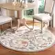 preview thumbnail 6 of 46, SAFAVIEH Handmade Chelsea Hali French Country Floral Scroll Wool Rug 10' x 10' Round - Ivory
