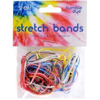 Tumble Dye Stretch Bands 50/Pkg-Assorted Colors