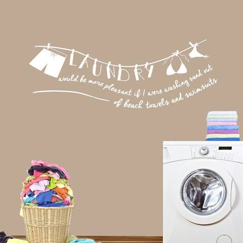 Laundry - Sand Out of Swimsuit' 60 x 22-inch Wall Decal