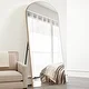 preview thumbnail 13 of 18, Modern Arched Mirror Full-Length Floor Mirror with Stand 71x24 - Gold