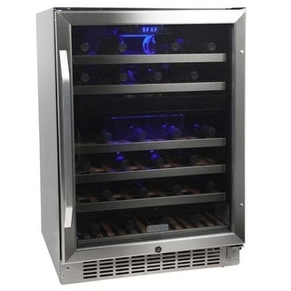 EdgeStar CWR461DZ 24 Inch Wide 46 Bottle Built-In Wine Cooler with Dual Cooling