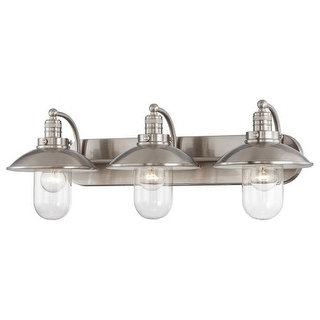 Minka Lavery 5133 3 Light Bathroom Vanity Light with Clear Shade from the Downtown Edison Collection