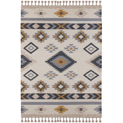 The Curated Nomad Sorrel Southwestern Flatweave Area Rug