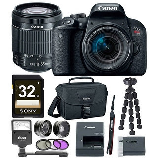 Canon EOS Rebel T7i DSLR Camera w/18-55mm lens & 32GB Premium Accessory Bundle