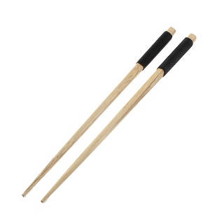 Home Kitchen Tableware Twine Nonslip Handle Wooden Chopsticks 22.5cm Long Pair