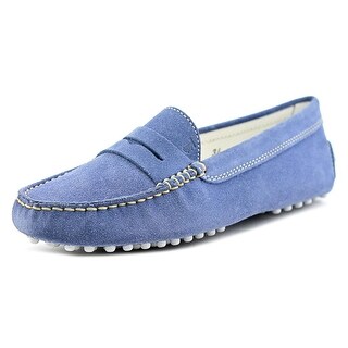 Tod's Mocassino Gommini Youth Round Toe Suede Blue Loafer