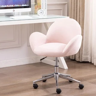 Link to Porthos Home Quon Velvet/ Chrome Swivel Office Chair Similar Items in Home Office Furniture