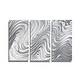 Thumbnail 4, Statements2000 Silver Metal Wall Art Sculpture Panels Decor by Jon Allen - Hypnotic Sands 3P. Changes active main hero.