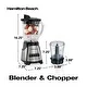 Hamilton Beach Black 12 Speed Glass Jar Blender with Food Chopper - Thumbnail 7