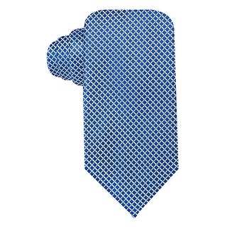 Geoffrey Beene Blue Mini-Grid Silk Blend Tie Classic Width Necktie