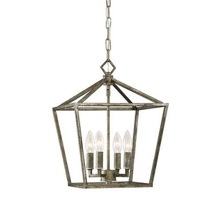 Millennium Lighting 3234 4 Light 12" Wide Pendant with Cage Frame and Candle Style Lights
