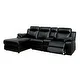 Furniture of America Faux Leather Reclining Sectional with Chaise - Thumbnail 12