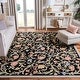 preview thumbnail 2 of 46, SAFAVIEH Handmade Chelsea Hali French Country Floral Scroll Wool Rug 10' x 14' - Black