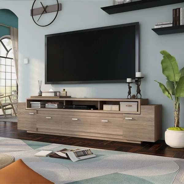Furniture of America Peyton 84-inch Multi-functional Storage TV Console