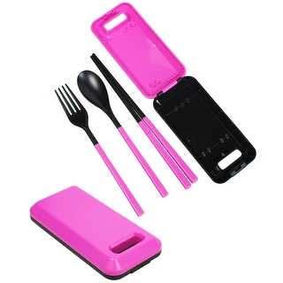 JAVOedge Foldable Compact Travel Utensil Set with Spoon, Fork, Chopstick