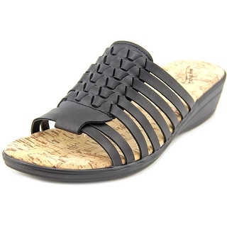 Easy Street Jana Women WW Open Toe Synthetic Black Slides Sandal