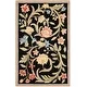 preview thumbnail 25 of 46, SAFAVIEH Handmade Chelsea Hali French Country Floral Scroll Wool Rug 2'6" x 4' - Black