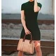 Dasein 3PCS Middle Studded Tote Handbag with Detachable Organizer Bag - Thumbnail 3